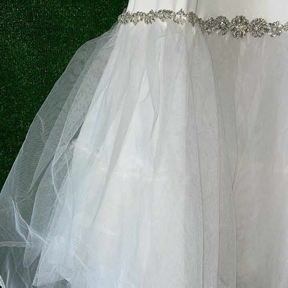 David’s Bridal Petticoat with added crystal appliqués. - Picture 5 of 8